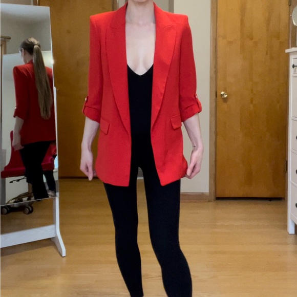 Red Boyfriend Blazer - Picture 5 of 8